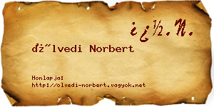 Ölvedi Norbert névjegykártya